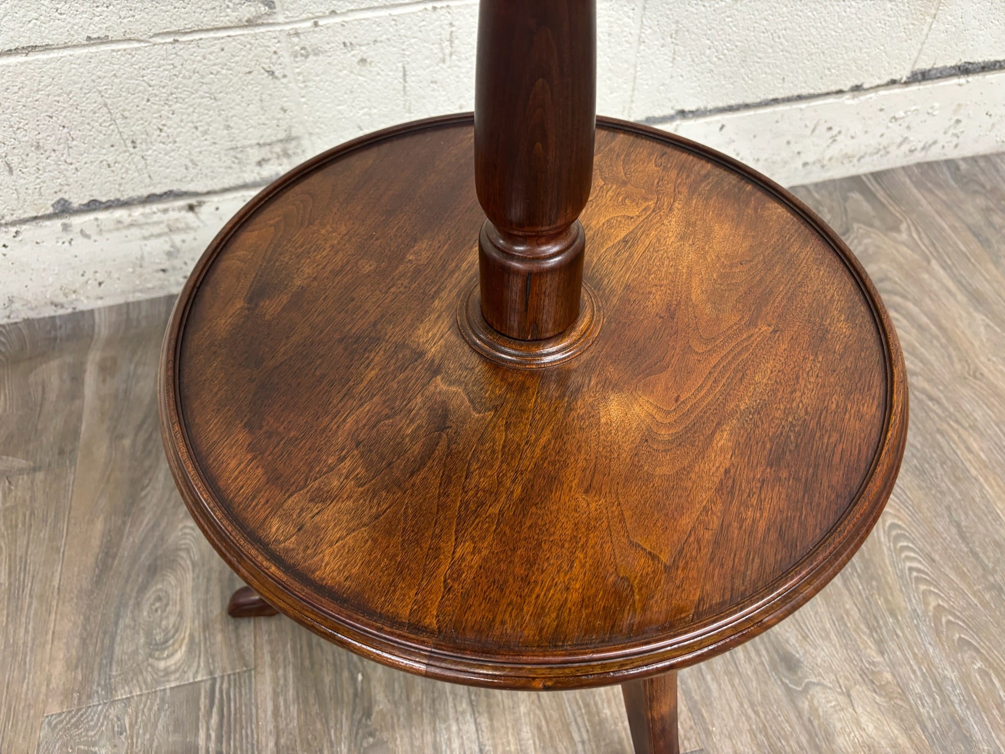 Antique Victorian or George III Walnut Tripod Revolving Display Stand Dumbwaiter