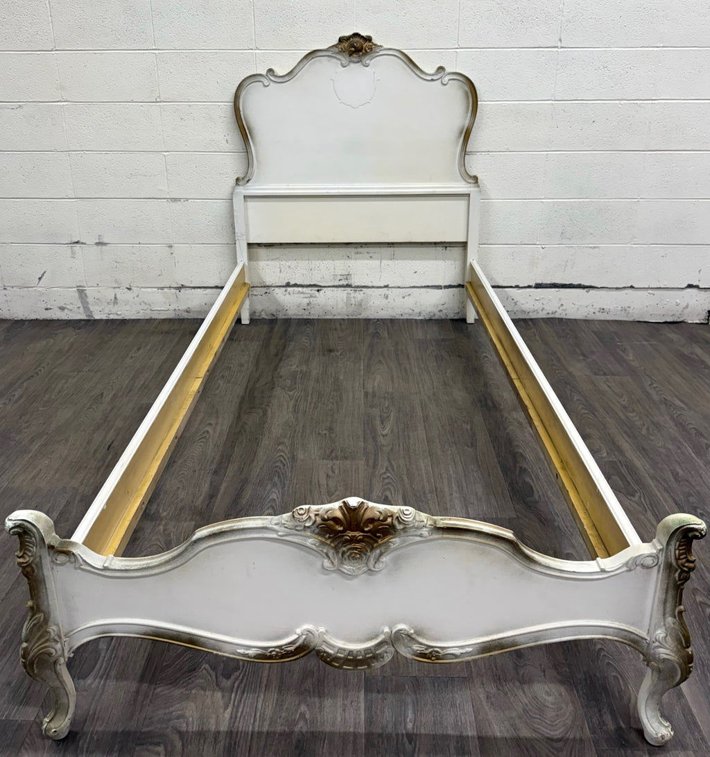 Vintage Twin Size Winnebago Manufacturing Co French Provincial Rococo Style Bed