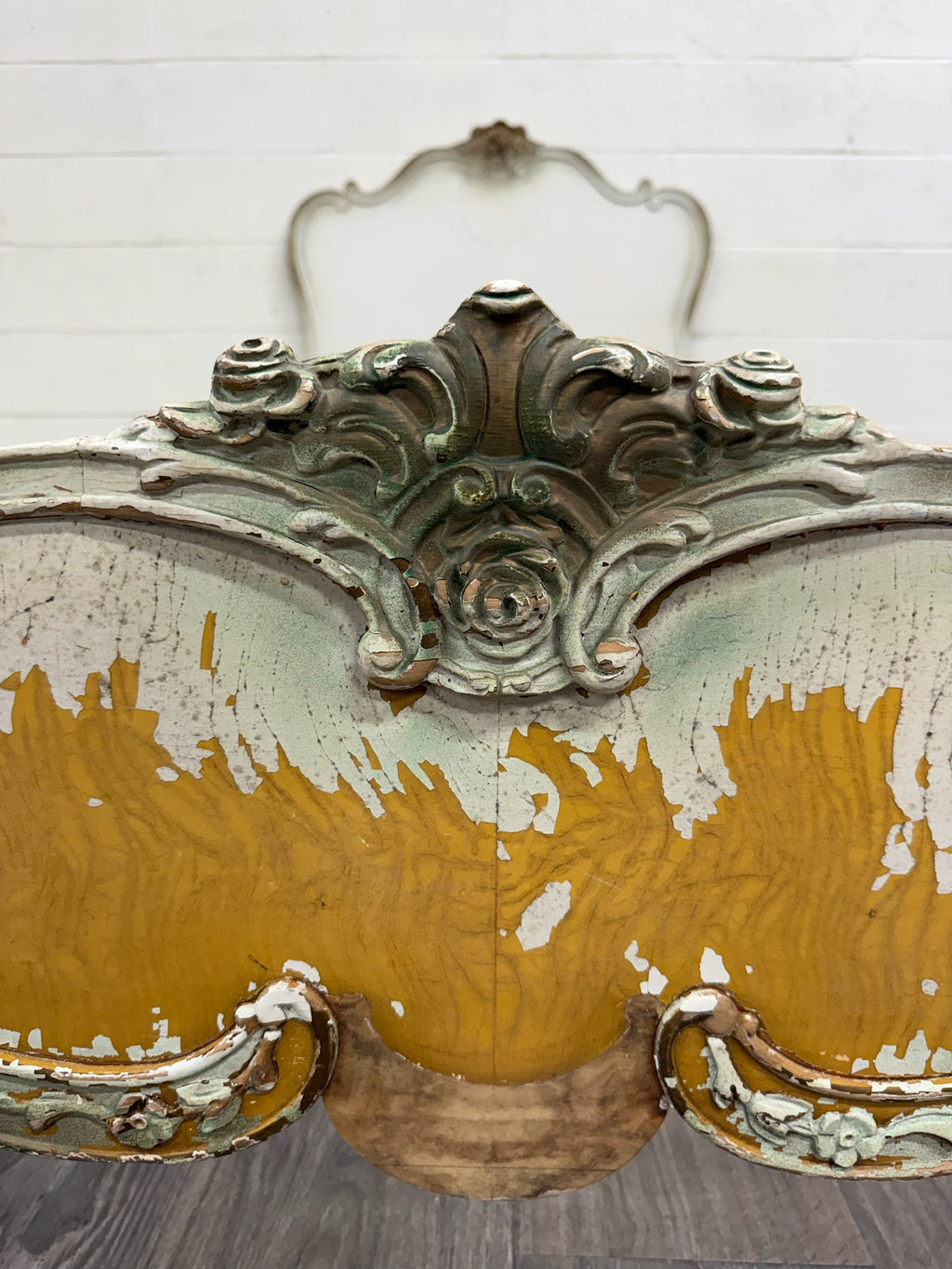 Vintage Twin Size Winnebago Manufacturing Co French Provincial Rococo Style Bed