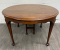Vintage Queen Anne / Early American Style Oval Dining Table