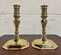 Vintage Baldwin Solid Brass Colonial Williamsburg / Federal Candlesticks - Pair
