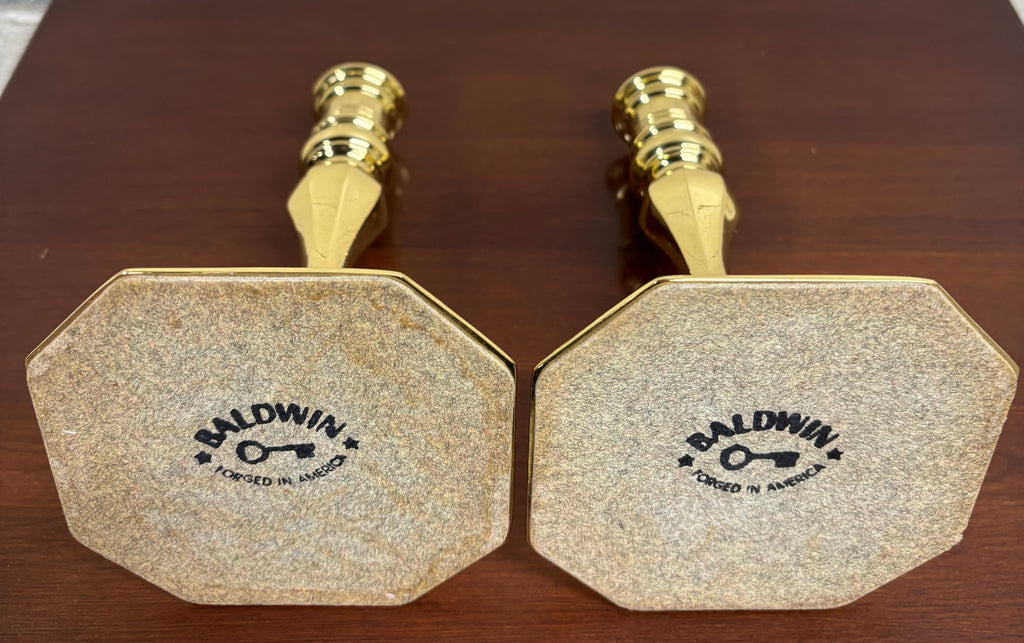 Vintage Baldwin Solid Brass Colonial Williamsburg / Federal Candlesticks - Pair