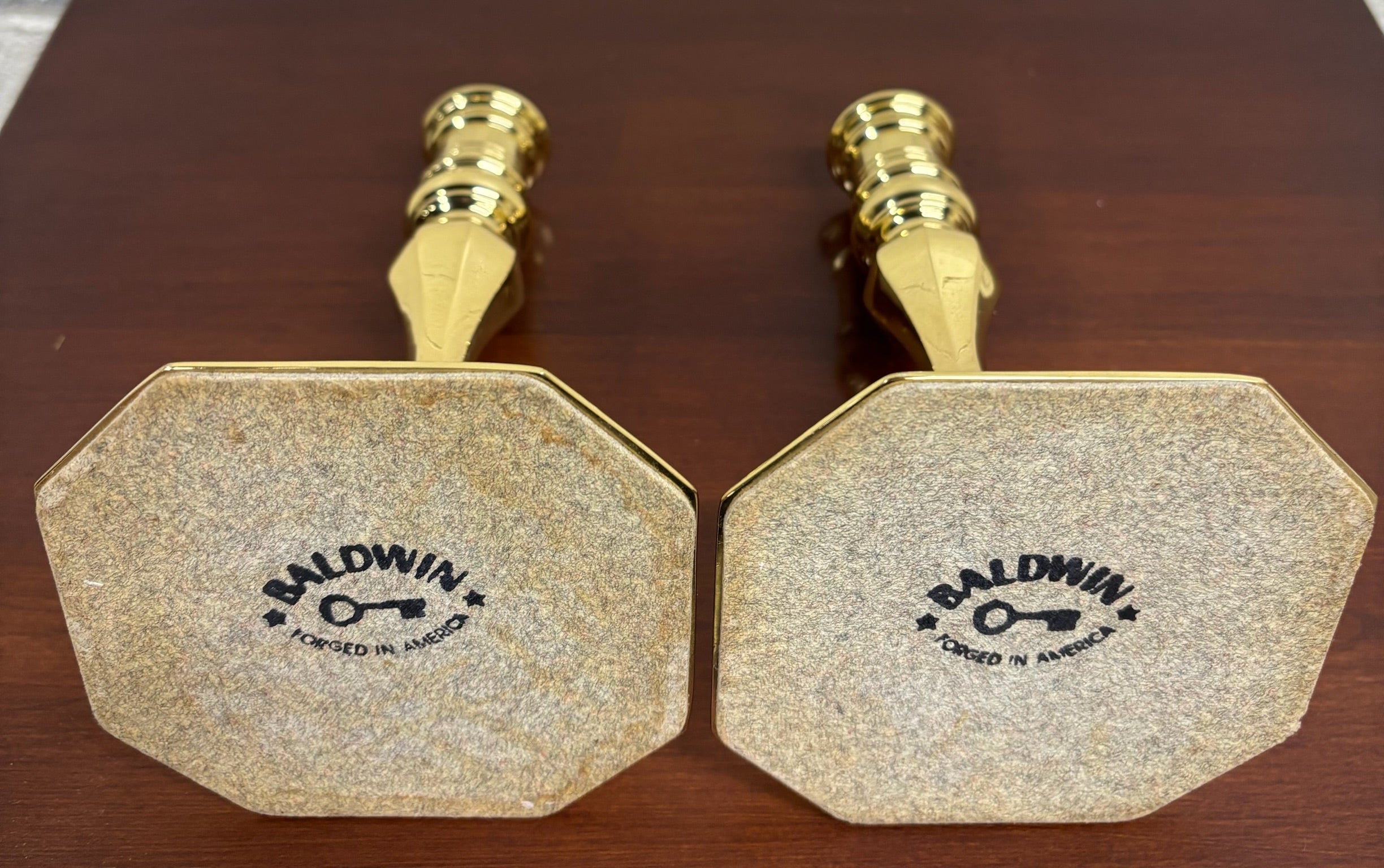 Vintage Baldwin Solid Brass Colonial Williamsburg / Federal Candlesticks - Pair