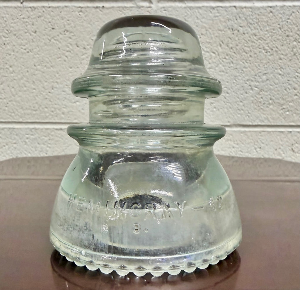Vintage Hemingray No. 42 Clear Glass Electric Insulator