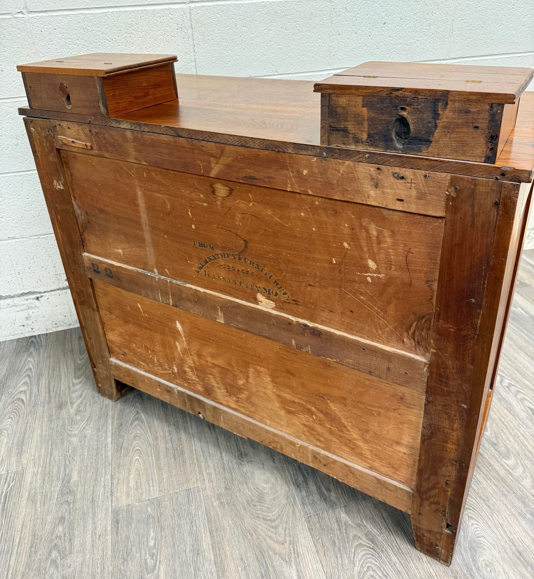 Antique Abernathy Furniture Co. 19th Century Victorian Walnut Chest of Drawers