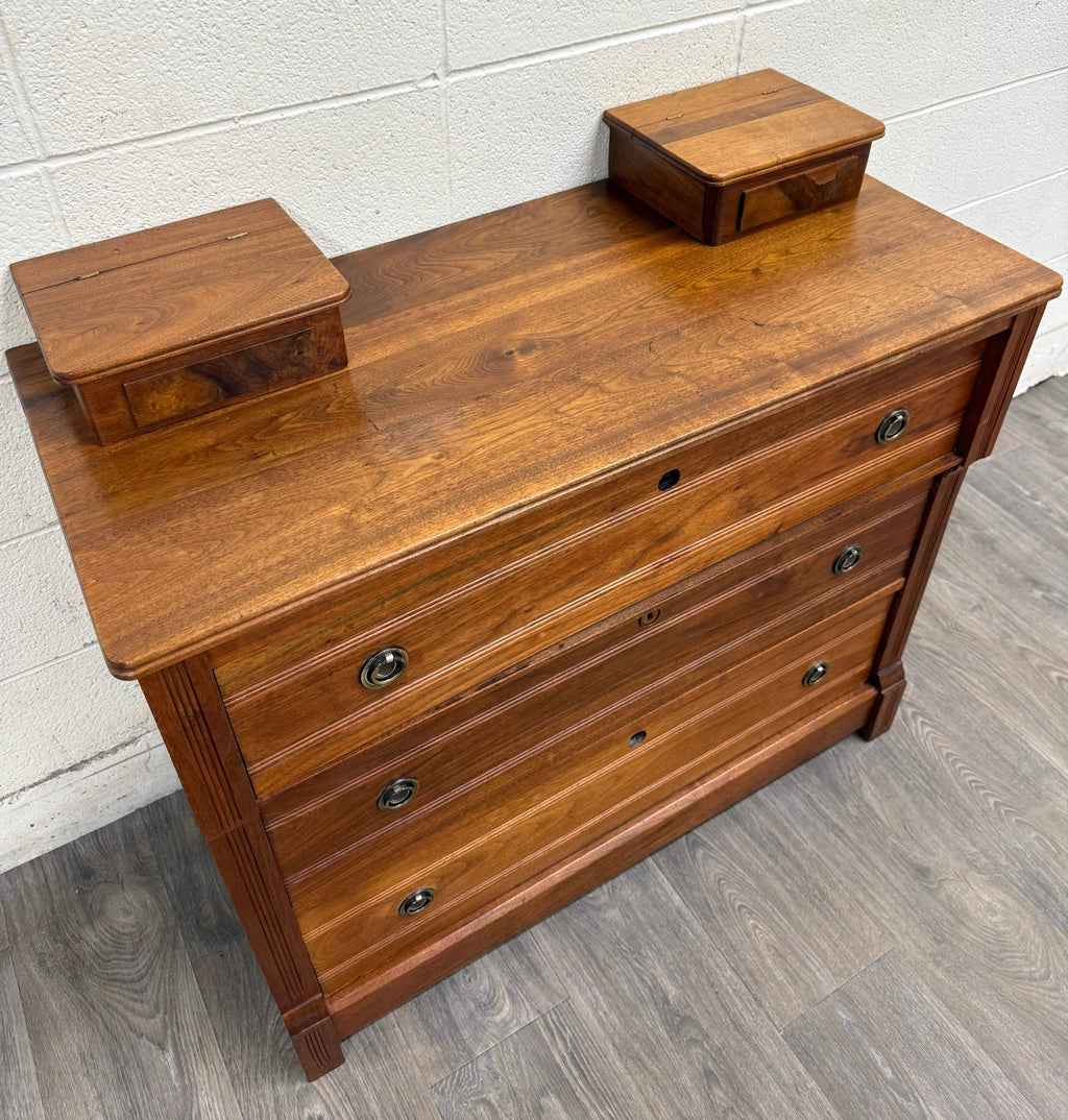 Antique Abernathy Furniture Co. 19th Century Victorian Walnut Chest of Drawers
