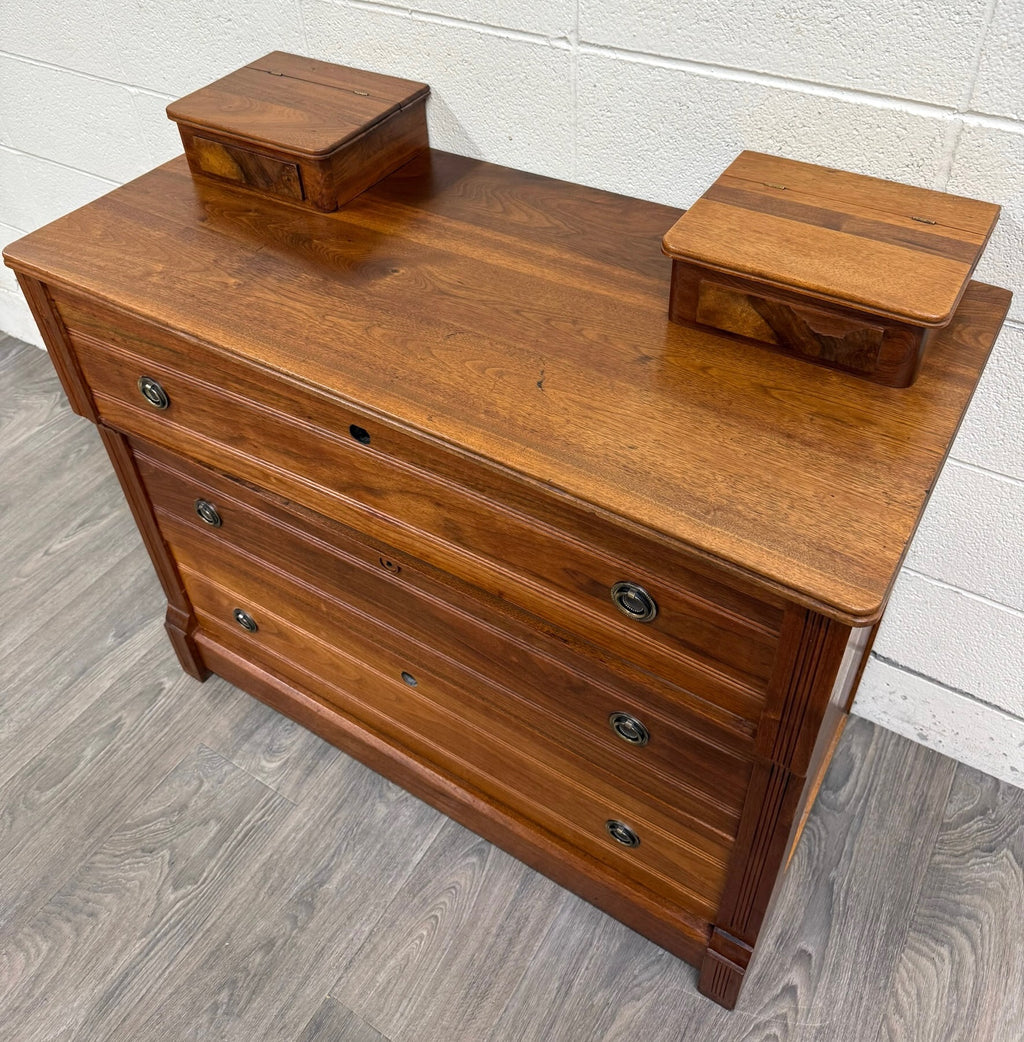 Antique Abernathy Furniture Co. 19th Century Victorian Walnut Chest of Drawers