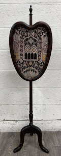 Vintage Gothic Revival or Victorian Revival Style Fireplace Screen Pole Screen