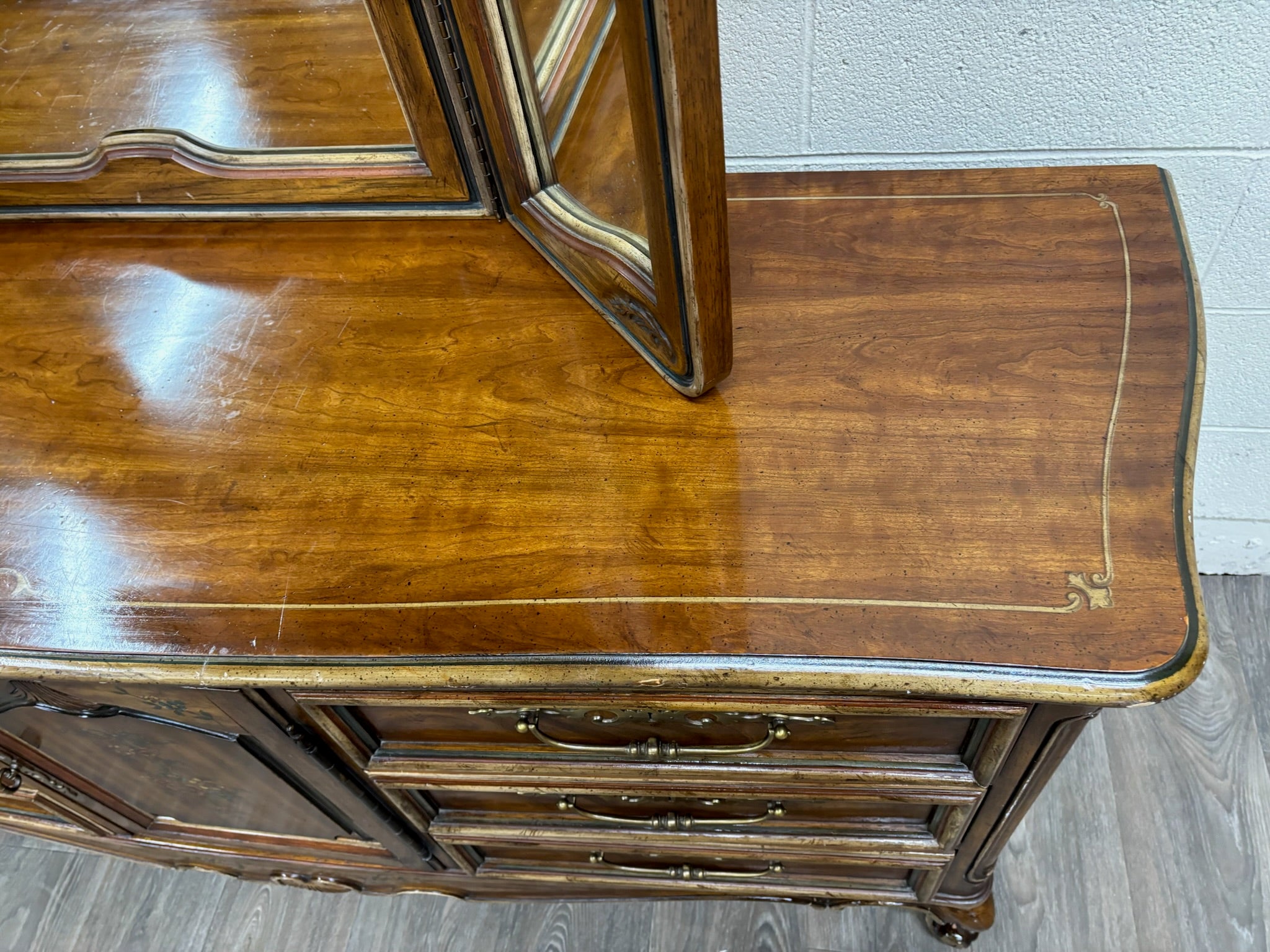 Vintage Drexel Heritage Brittany Collection French Provincial Louis XV Dresser
