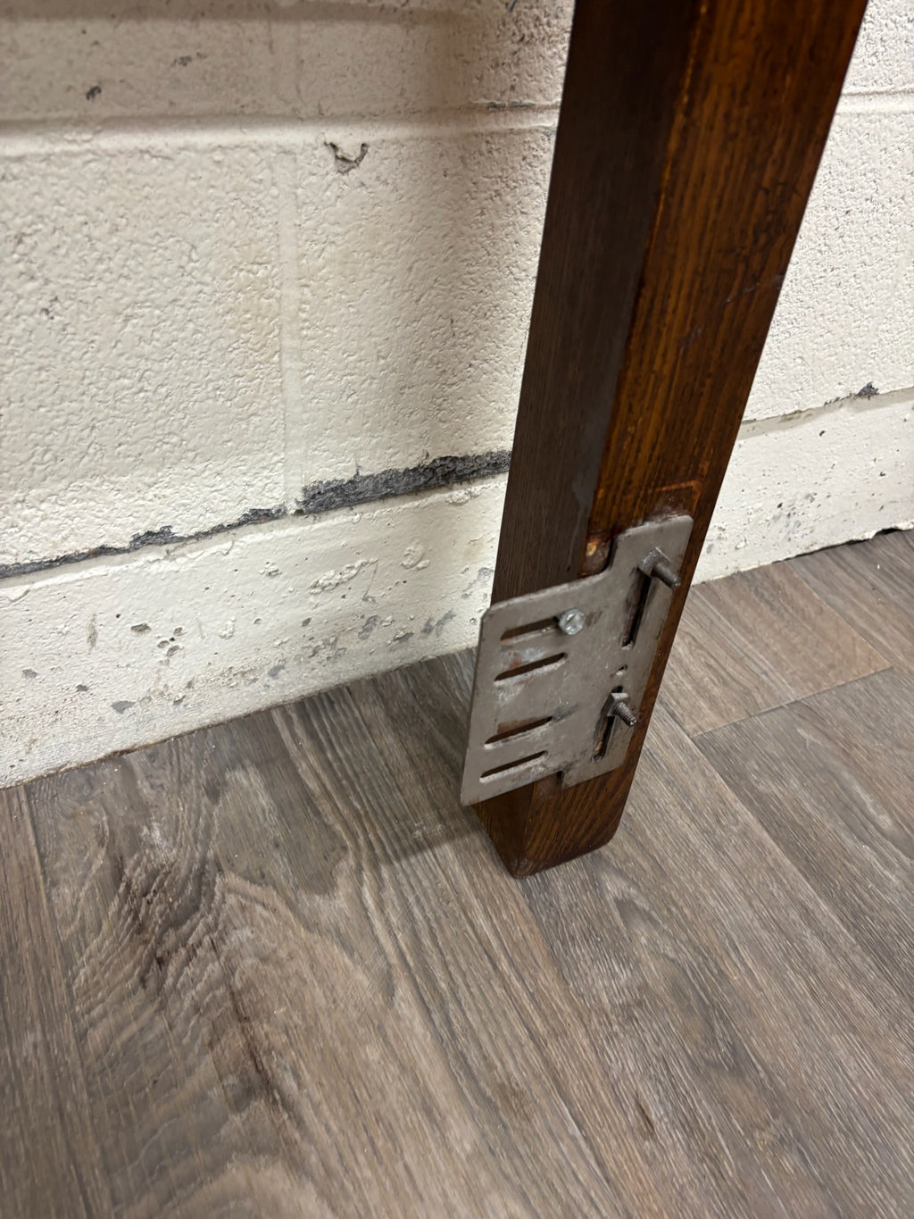 Vintage King Size Oak Panel and Spindle Headboard