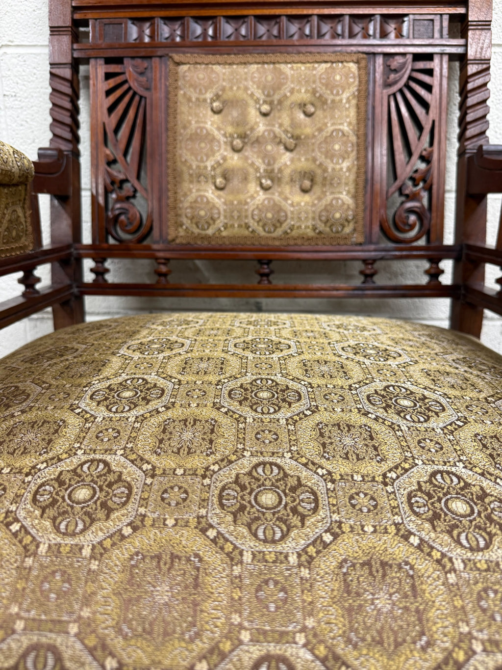 Antique Victorian Eastlake Library Chair Lounge Chair Armchair