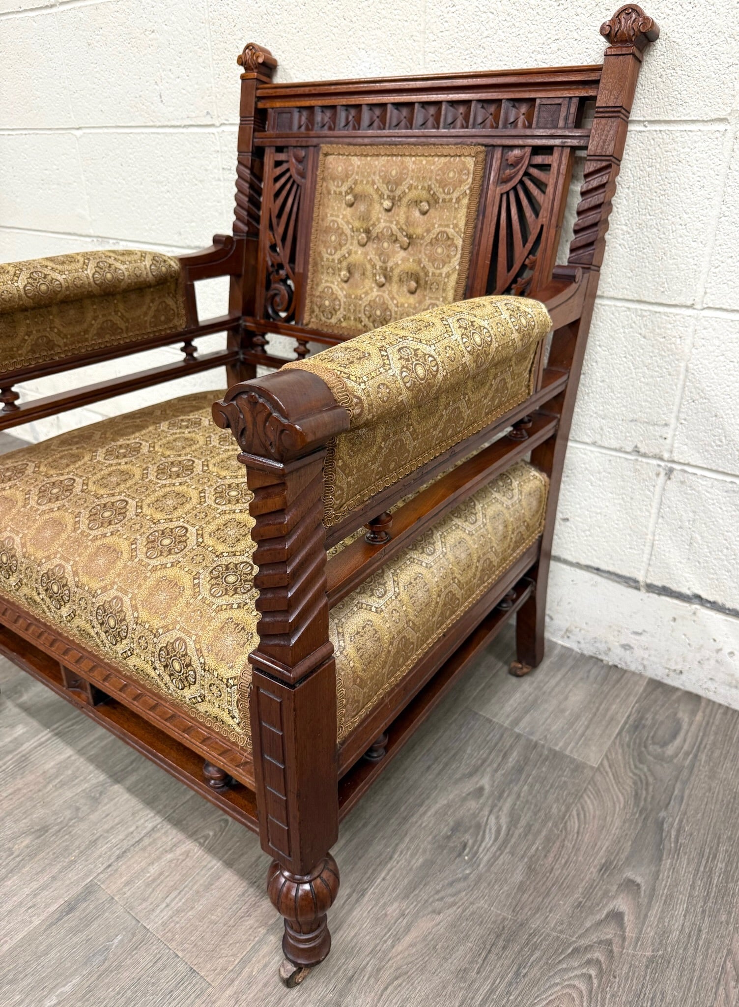 Antique Victorian Eastlake Library Chair Lounge Chair Armchair