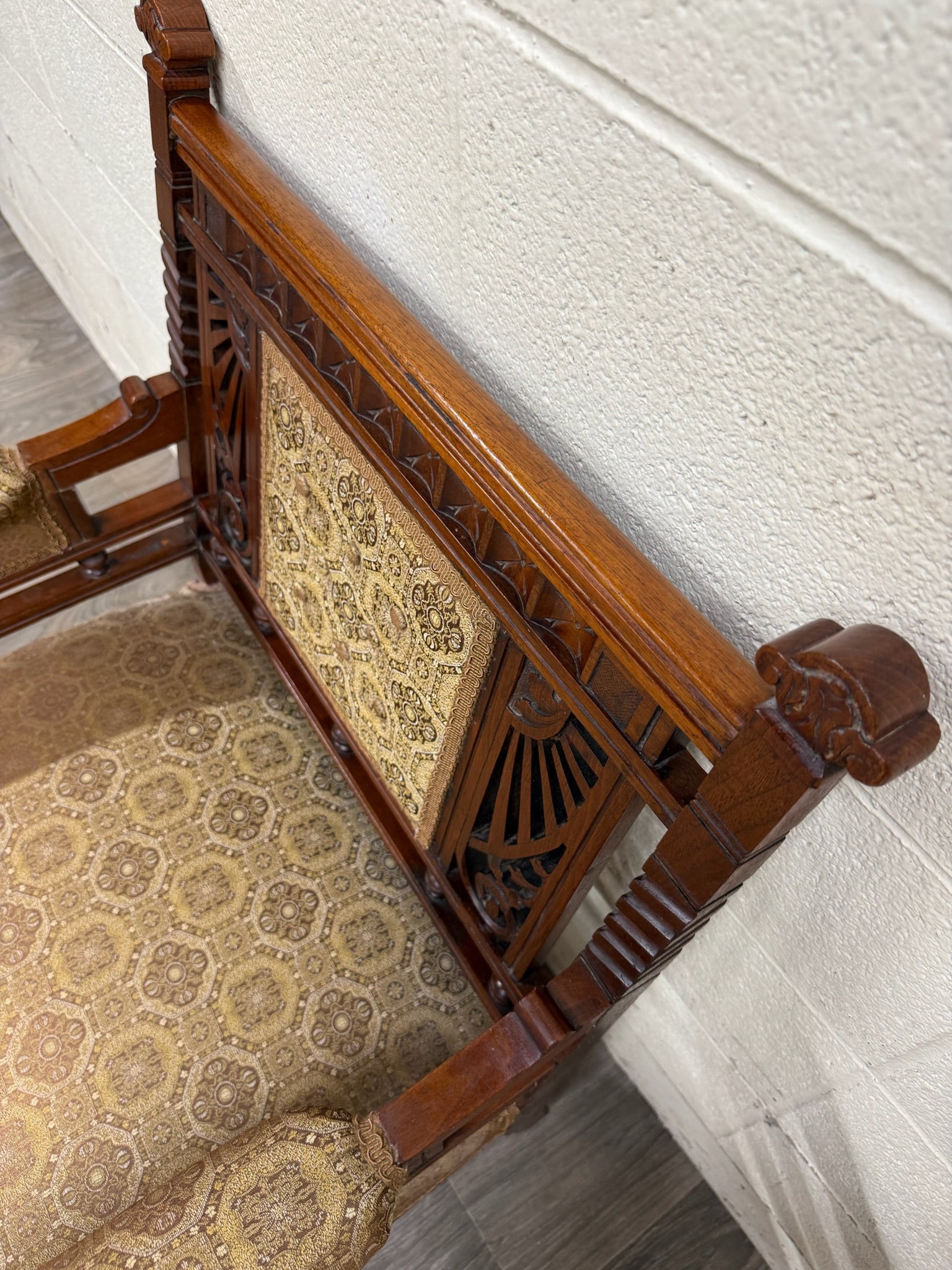 Antique Victorian Eastlake Library Chair Lounge Chair Armchair