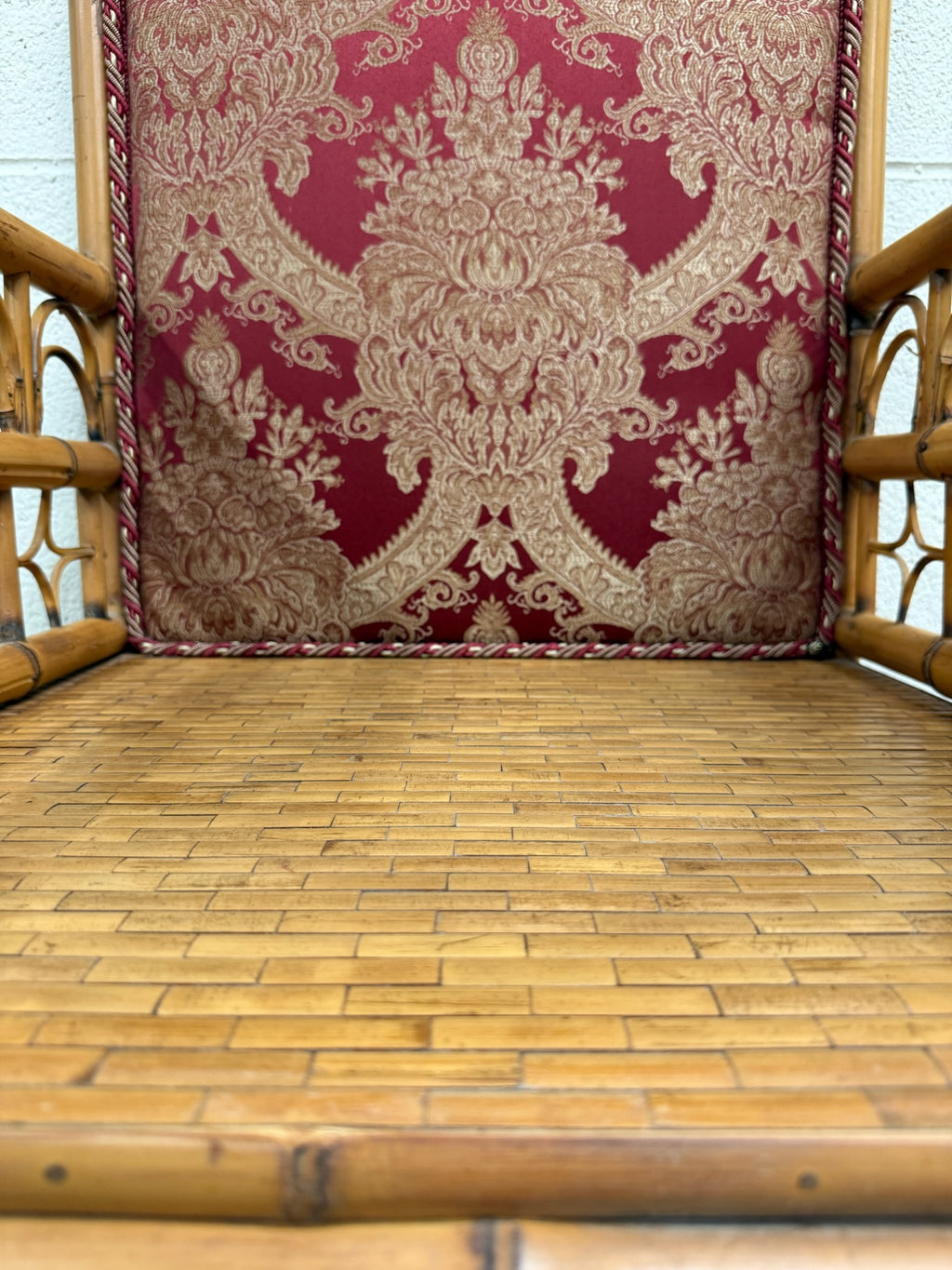 Antique Brighton Pavilion Style Bamboo Lounge Chair Armchair