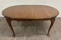 Vintage Queen Anne Style Oval Walnut Dining Table