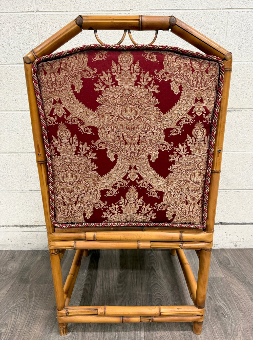 Antique Brighton Pavilion Style Bamboo Lounge Chair Armchair