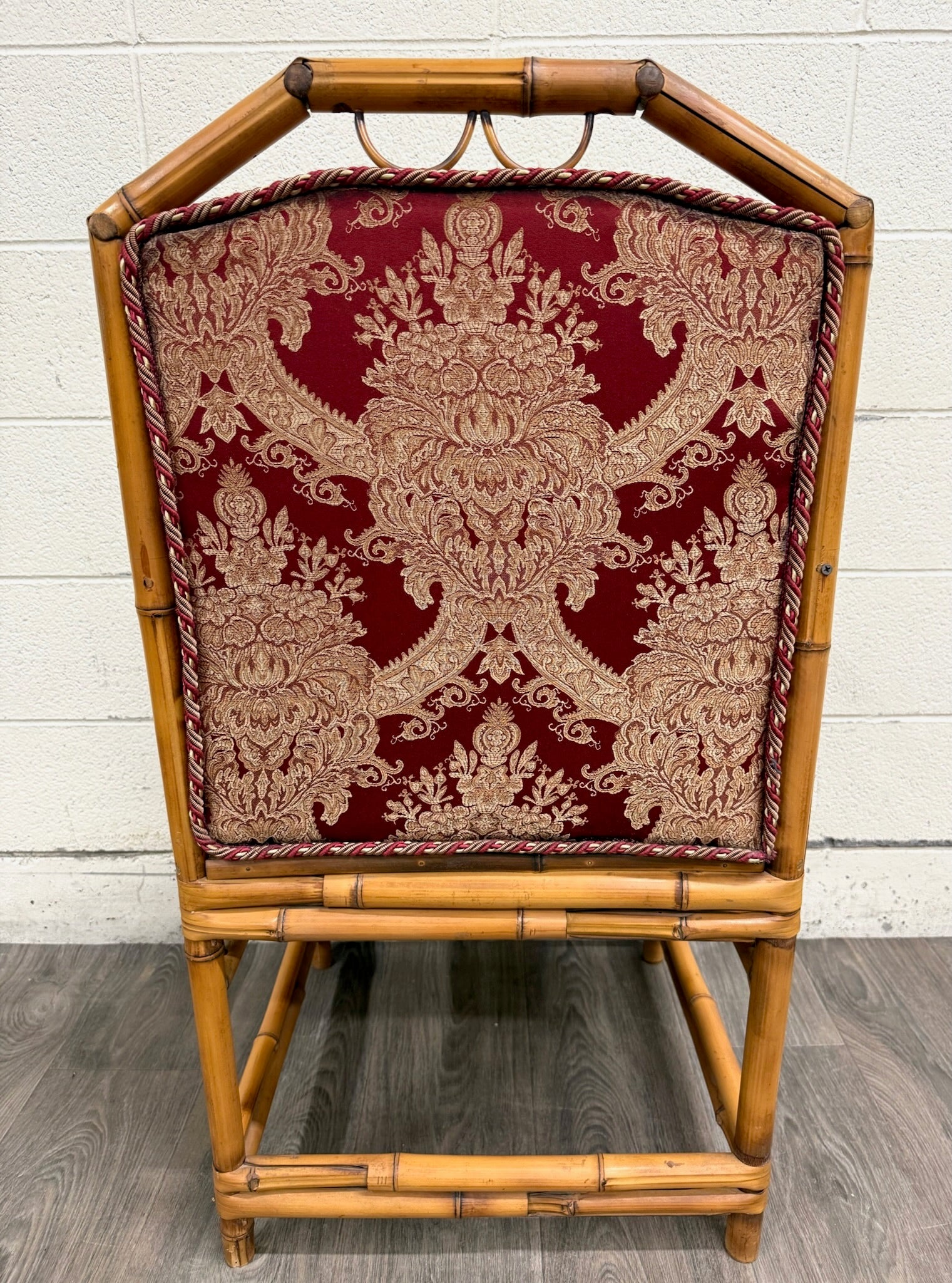 Antique Brighton Pavilion Style Bamboo Lounge Chair Armchair