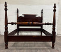 Antique Full Size American Empire Mahogany Four Poster Bed