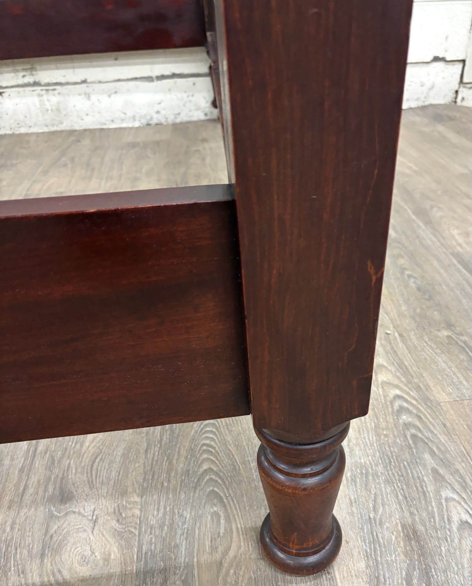 Antique Full Size American Empire Mahogany Four Poster Bed