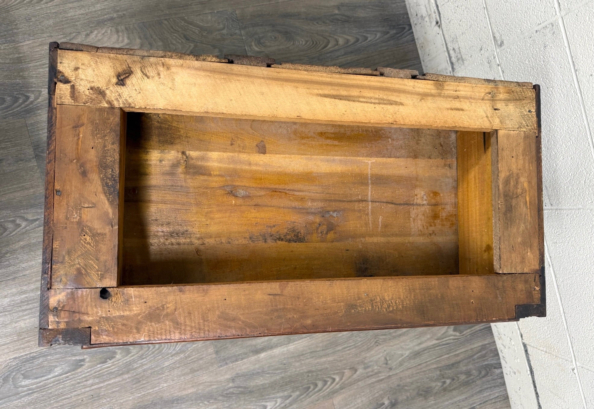 Antique Victorian Eastlake Style Walnut and Marble Top Cabinet Commode Washstand