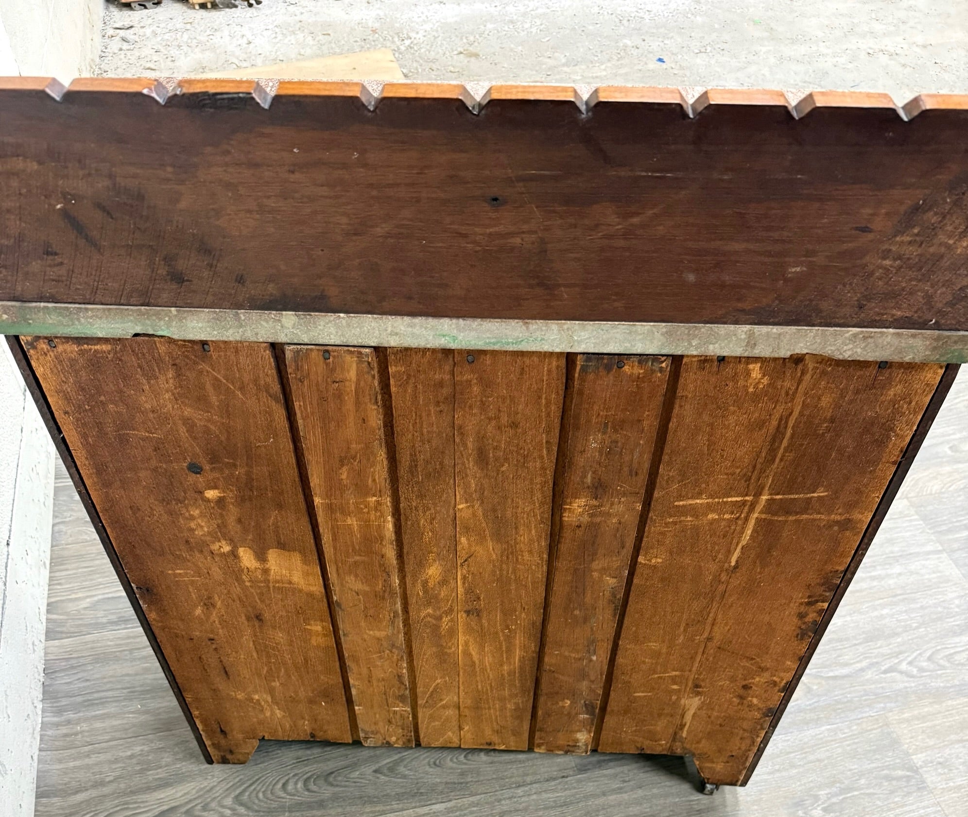 Antique Victorian Eastlake Style Walnut and Marble Top Cabinet Commode Washstand