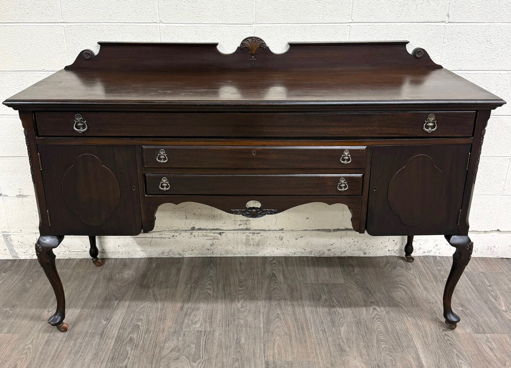 Vintage Georgian Revival Mahogany Sideboard Buffet Console