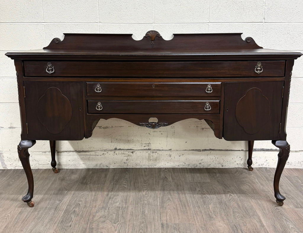Vintage Georgian Revival Mahogany Sideboard Buffet Console