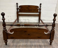 Vintage Full Size Solid Pine Cannonball Poster Bed