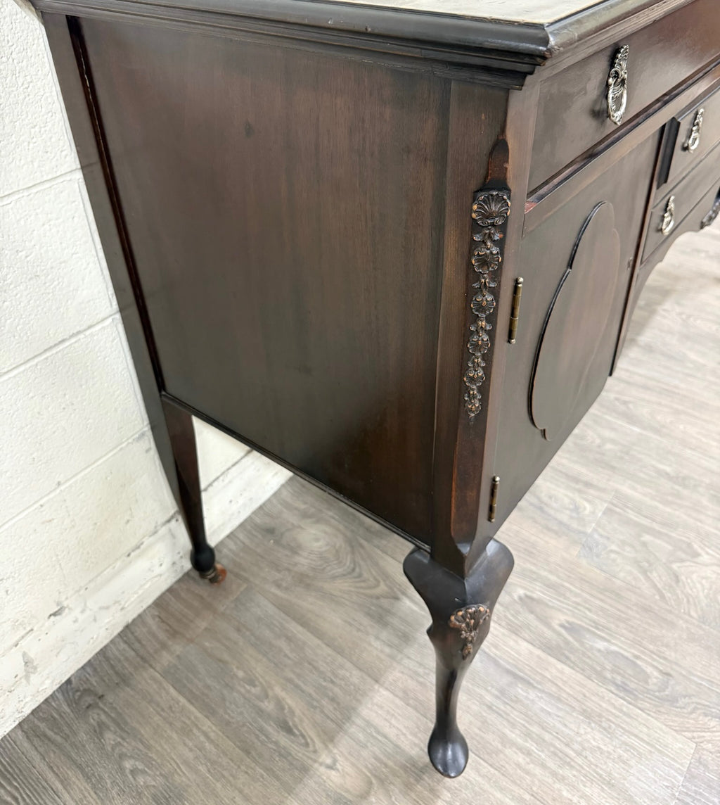 Vintage Georgian Revival Mahogany Sideboard Buffet Console