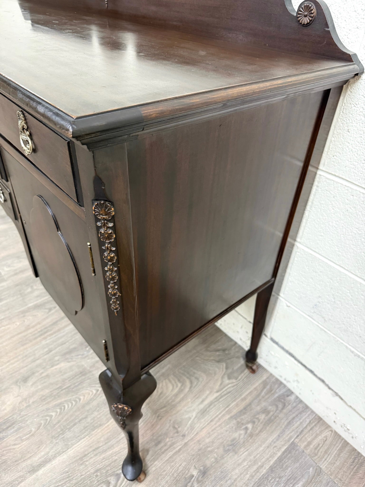 Vintage Georgian Revival Mahogany Sideboard Buffet Console