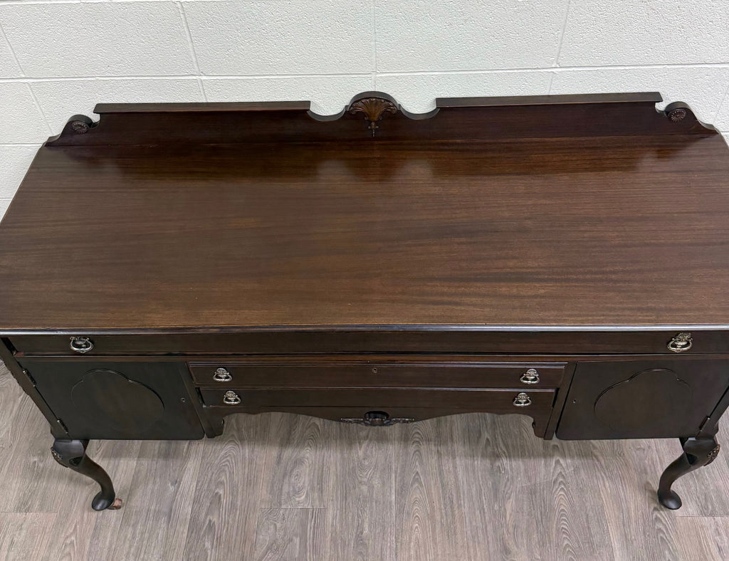 Vintage Georgian Revival Mahogany Sideboard Buffet Console