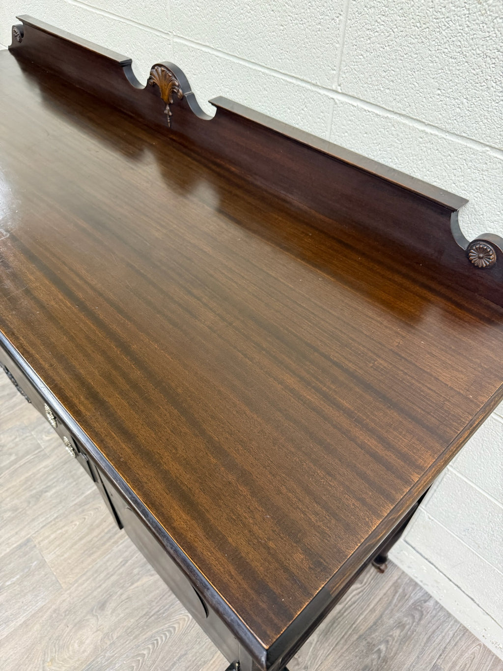 Vintage Georgian Revival Mahogany Sideboard Buffet Console