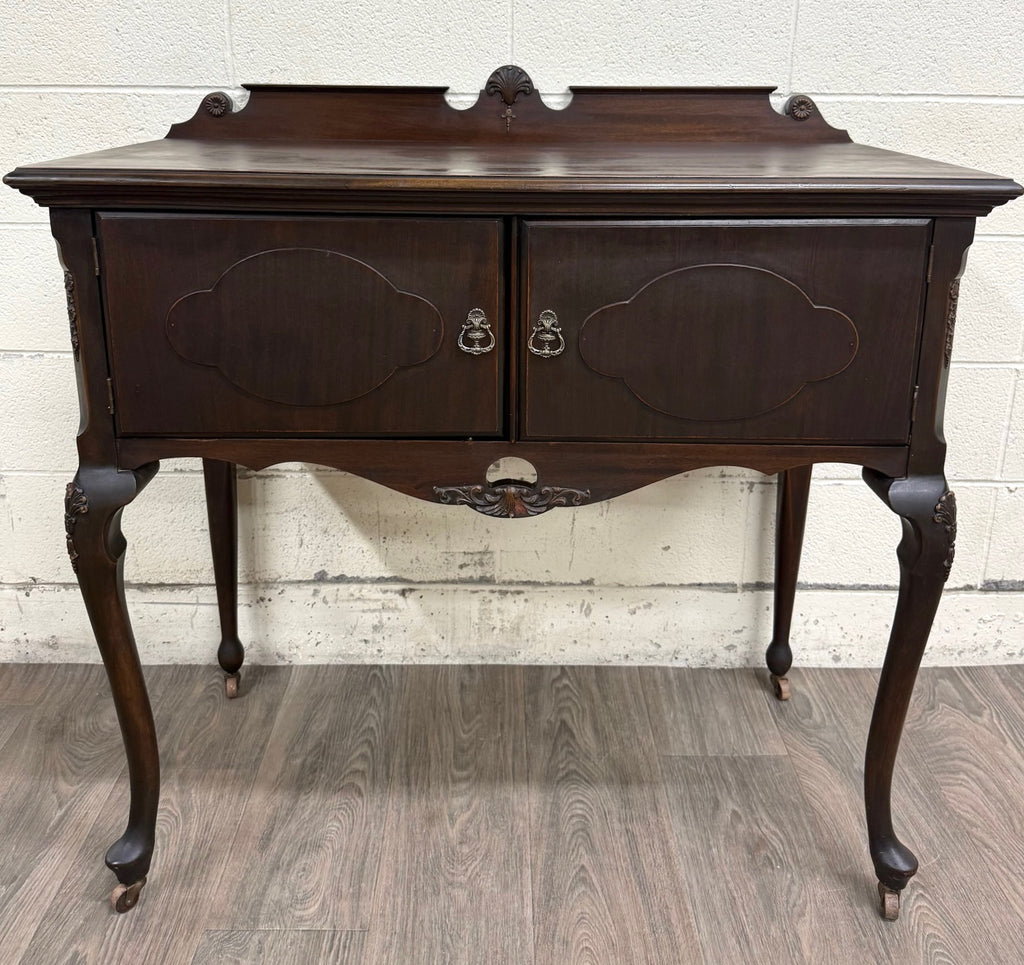 Vintage Georgian Revival Mahogany Tea Server Hostess Cabinet