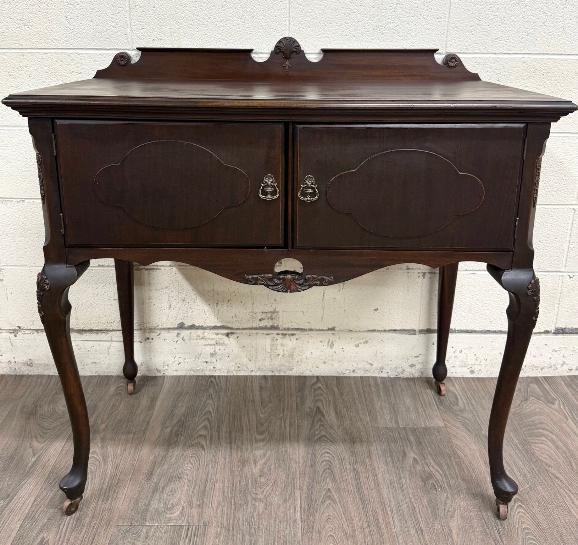 Vintage Georgian Revival Mahogany Tea Server Hostess Cabinet