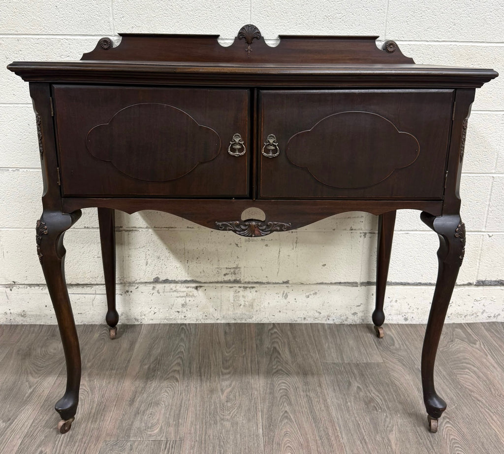 Vintage Georgian Revival Mahogany Tea Server Hostess Cabinet