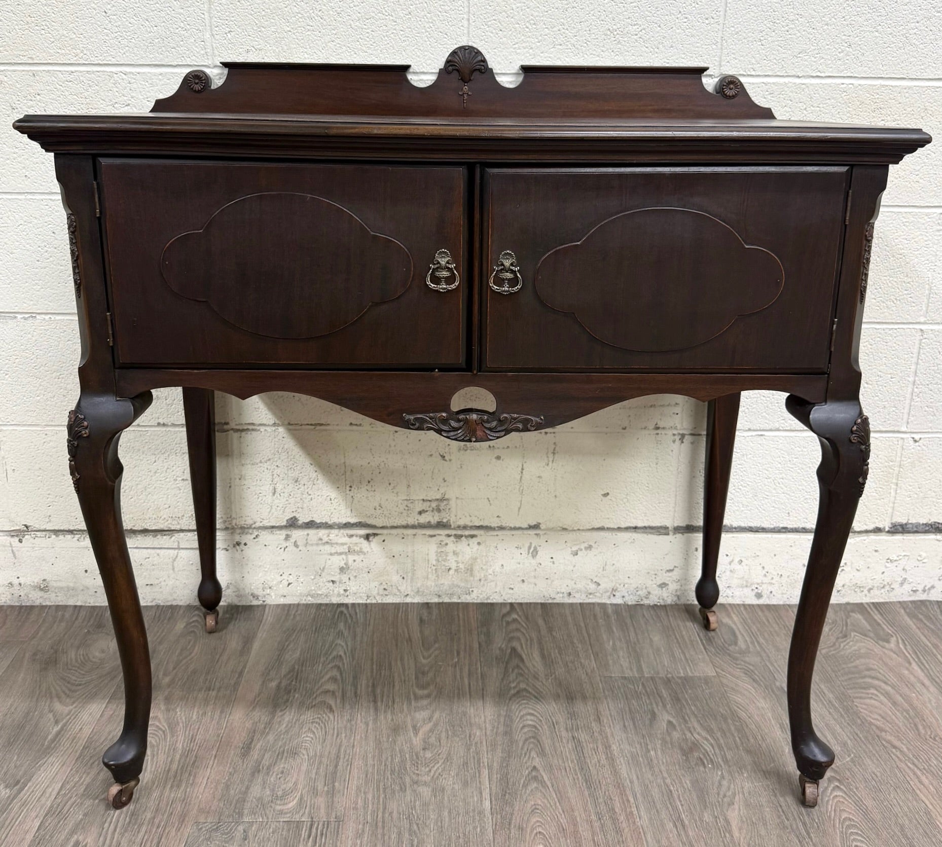 Vintage Georgian Revival Mahogany Tea Server Hostess Cabinet