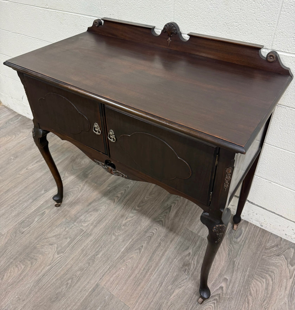 Vintage Georgian Revival Mahogany Tea Server Hostess Cabinet