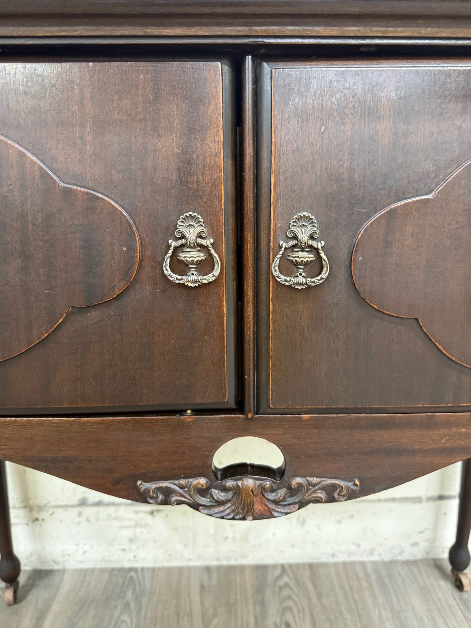 Vintage Georgian Revival Mahogany Tea Server Hostess Cabinet