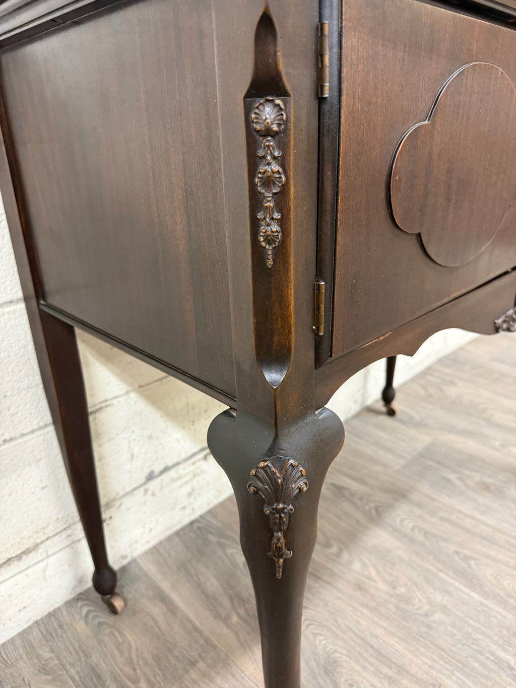 Vintage Georgian Revival Mahogany Tea Server Hostess Cabinet