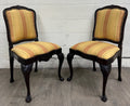Vintage French Louis XV Revival Carved Floral Side Chairs - Pair