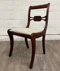 Vintage Drexel Duncan Phyfe Regency Style Pierced Bow Back Dining Side Chair