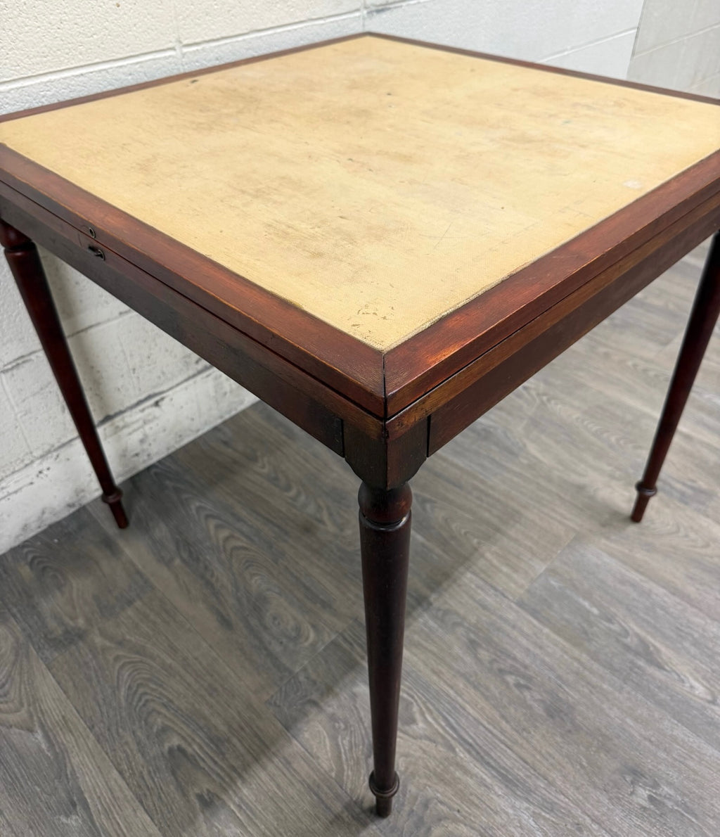 Vintage Mahogany Folding Card Table Game Table