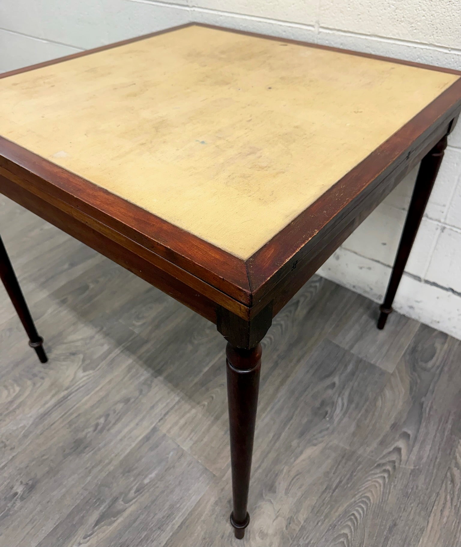 Vintage Mahogany Folding Card Table Game Table