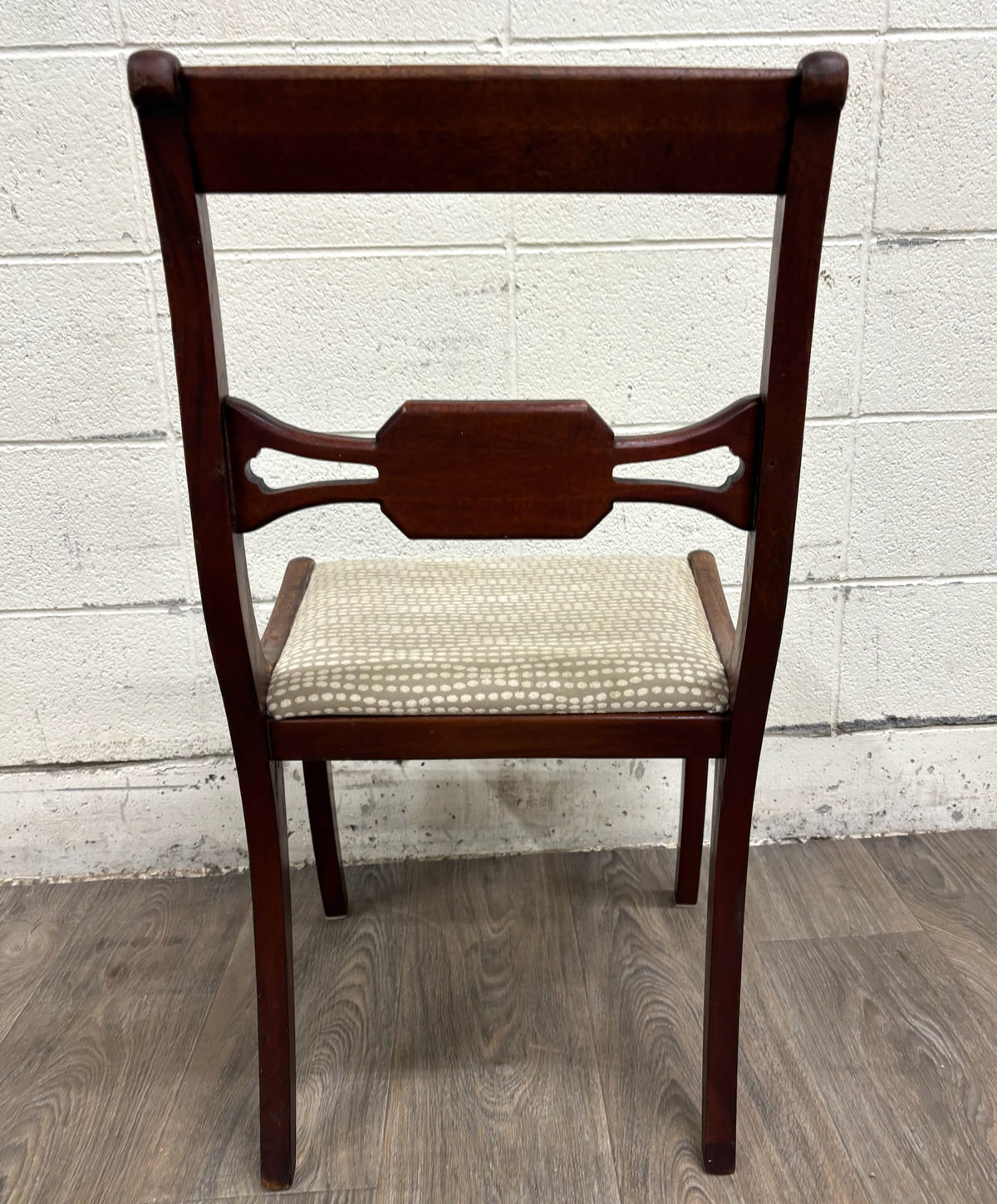 Vintage Drexel Duncan Phyfe Regency Style Pierced Bow Back Dining Side Chair