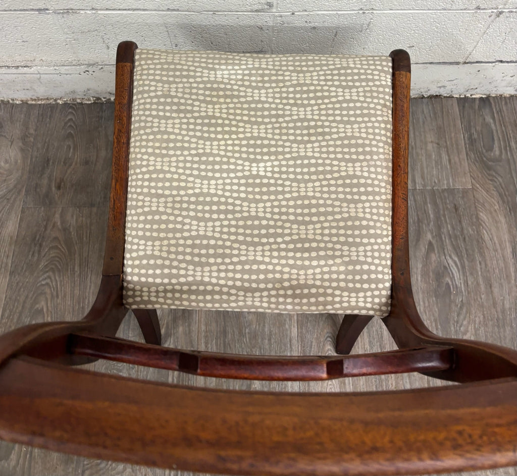 Vintage Drexel Duncan Phyfe Regency Style Pierced Bow Back Dining Side Chair
