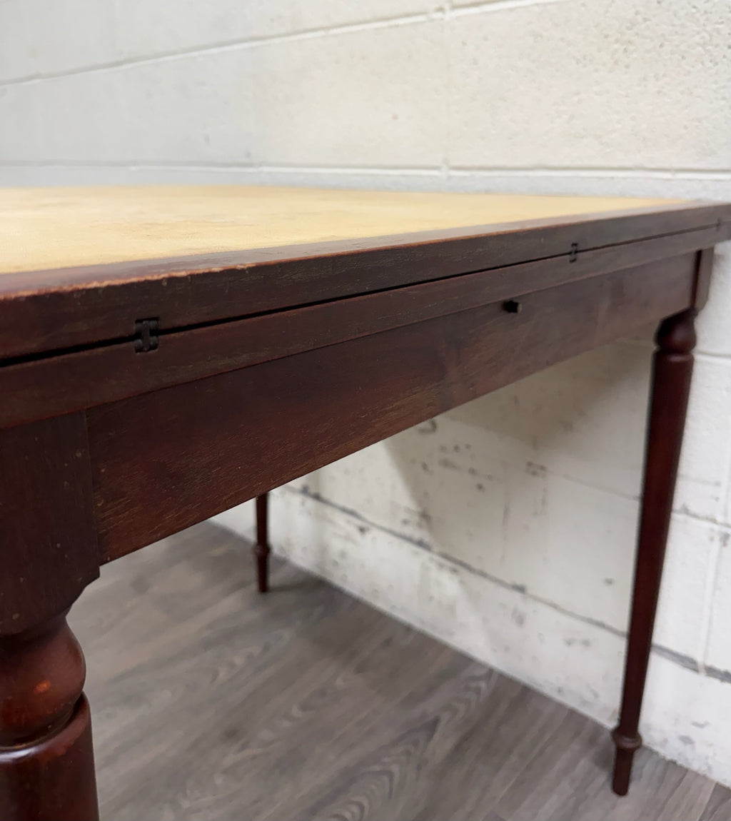 Vintage Mahogany Folding Card Table Game Table