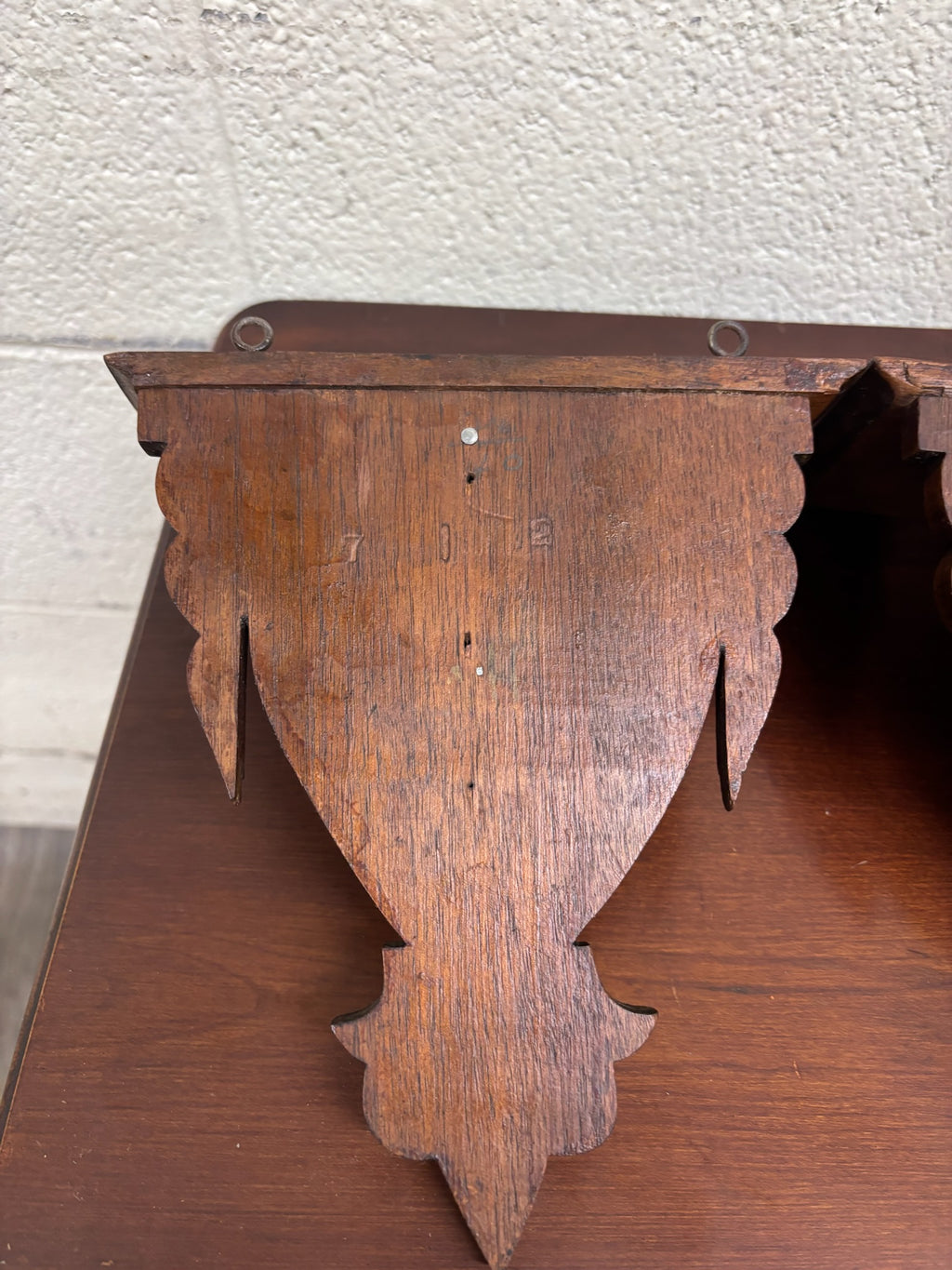 Antique Arts and Crafts Gothic Revival Exposed Peg Wall Brackets - Pair