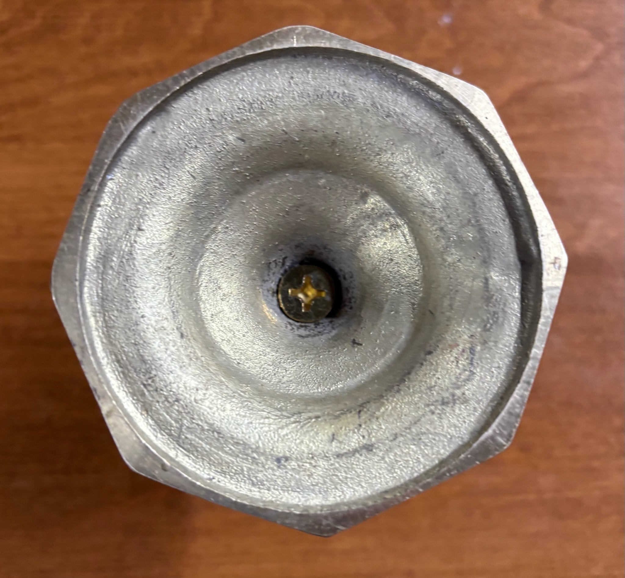 Vintage Brass Octagon Base Candlestick Holder