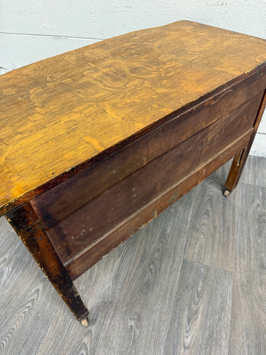 Antique Mission Arts and Crafts Tiger Oak Server Bureau Sideboard Buffet
