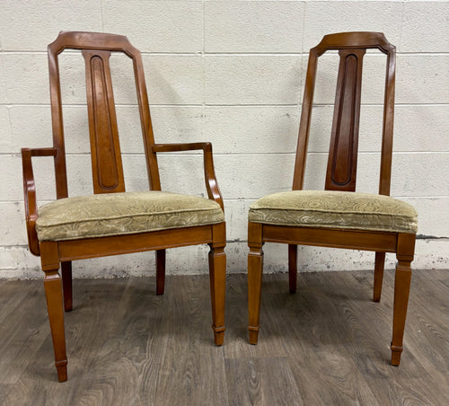 Vintage Mid Century Modern or Regency / Neoclassical Style Dining Chairs - Pair